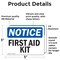 Signmission First Aid Kit, 5 in W x Rectangle, Vinyl Decal OS-2PACK-NS-D-35-L-12746 - alternate 2